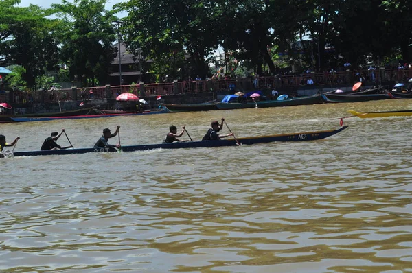 Banjarmasin South Klimantan Indonesia August 2022 Floating Market Cultural Festival — Fotografia de Stock