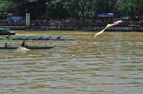 Banjarmasin South Klimantan Indonesia August 2022 Floating Market Cultural Festival — Foto Stock