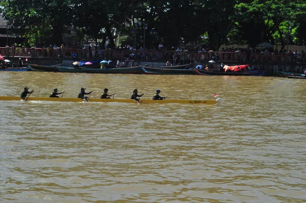 Banjarmasin South Klimantan Indonesia August 2022 Floating Market Cultural Festival — Stock fotografie