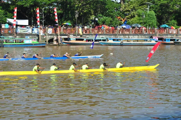 Banjarmasin South Klimantan Indonesia August 2022 Floating Market Cultural Festival — Stock Photo, Image