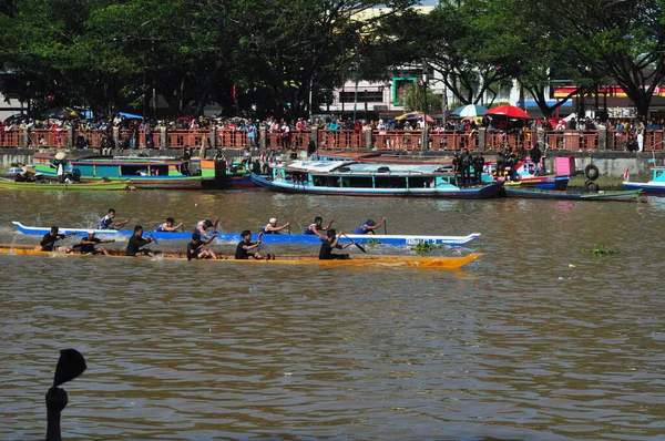 Banjarmasin South Klimantan Indonesia August 2022 Floating Market Cultural Festival —  Fotos de Stock