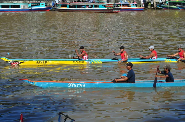 Banjarmasin South Klimantan Indonesia August 2022 Floating Market Cultural Festival — 图库照片