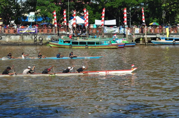 Banjarmasin South Klimantan Indonesia August 2022 Floating Market Cultural Festival — Stock Fotó