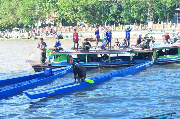 Banjarmasin South Klimantan Indonesia August 2022 Floating Market Cultural Festival — Stock fotografie