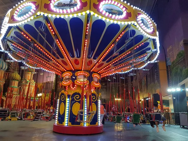 Carousel Game Traditional Night Market — Stok fotoğraf