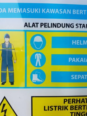 Many kinds of colored safety sign collection