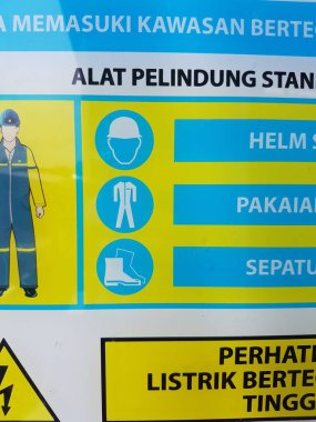 Many kinds of colored safety sign collection