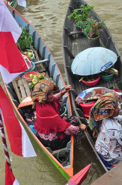 Banjarmasin South Kalimantan Indonesia August 2022 Women Lok Baintan Joining — Stockfoto