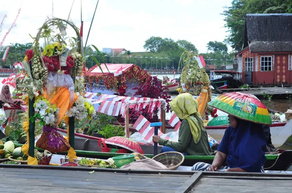 Banjarmasin South Kalimantan Indonesia August 2022 Women Lok Baintan Joining — Photo