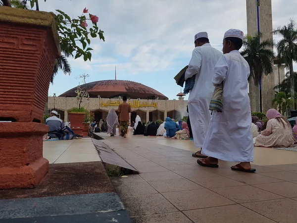 Banjarmasin Community South Kalimantan Indonesia Held Congregational Prayers Sabilal Muhtadin — Fotografia de Stock