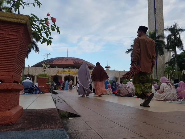Banjarmasin Community South Kalimantan Indonesia Held Congregational Prayers Sabilal Muhtadin — Stockfoto