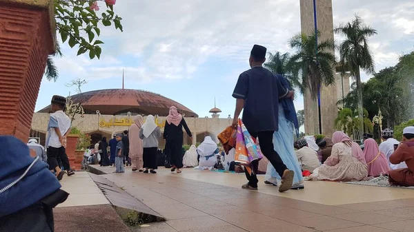 Banjarmasin Κοινότητα Νότια Kalimantan Ινδονησία Πραγματοποίησε Εκκλησιαστικές Προσευχές Στο Τζαμί — Φωτογραφία Αρχείου