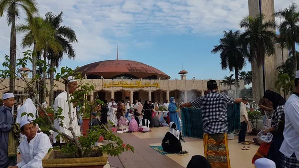 Banjarmasin Community South Kalimantan Indonesia Held Congregational Prayers Sabilal Muhtadin — Fotografia de Stock