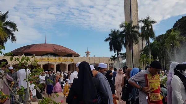 Banjarmasin Community South Kalimantan Indonesia Held Congregational Prayers Sabilal Muhtadin — Stockfoto
