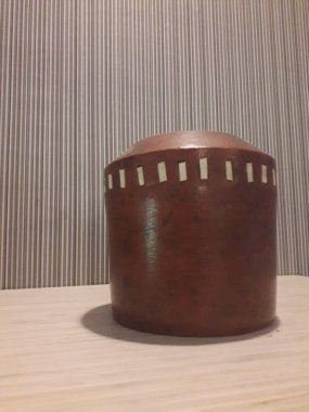 Eartheware bowls, or in Indonesia known as gerabah, typical handmade craft from Banyumulek village, Lombok Island, Indonesia. Unique bowl. Selective focus.