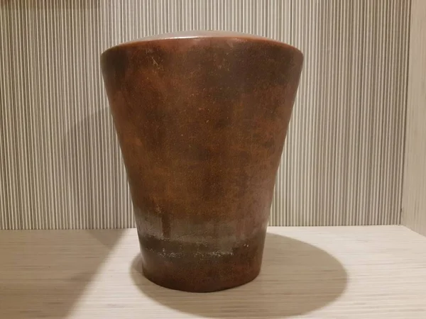 Eartheware bowls, or in Indonesia known as gerabah, typical handmade craft from Banyumulek village, Lombok Island, Indonesia. Unique bowl. Selective focus.