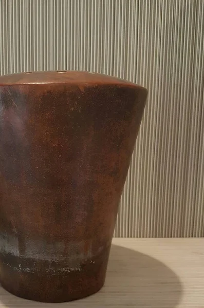 Eartheware bowls, or in Indonesia known as gerabah, typical handmade craft from Banyumulek village, Lombok Island, Indonesia. Unique bowl. Selective focus.