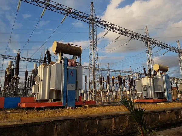 rainbow and bright blue sky at the substation
