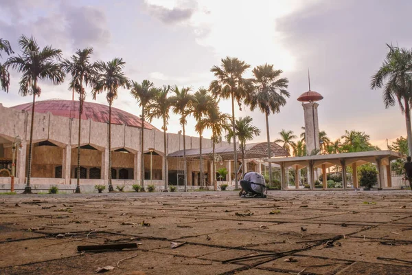 Banjarmasin Południowy Kalimantan Indonezja Sierpnia 2022 Sabilal Muhtadin Meczet Wielki — Zdjęcie stockowe