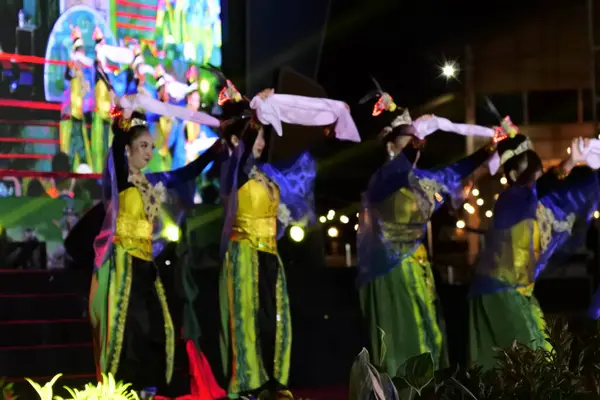 Banjarmasin Jižní Kalimantan Indonésie Září 2022 Dayakův Tanec Během Kulturního — Stock fotografie