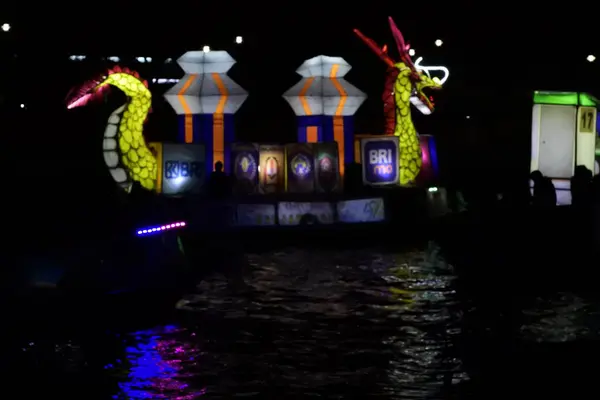 Ornamental Boat Tanglong Festival Банджармасін Індонезія Вересня 2022 — стокове фото