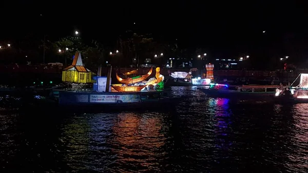 Bateau Ornemental Tanglong Festival Banjarmasin Indonésie Septembre 2022 — Photo