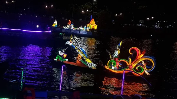 Фестиваль Декоративной Лодки Танглонг Банджармасин Индонезия Сентября 2022 Года — стоковое фото