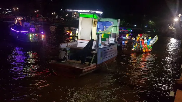 Festival Tanglong Barcos Ornamentais Banjarmasin Indonésia 2022 Setembro — Fotografia de Stock