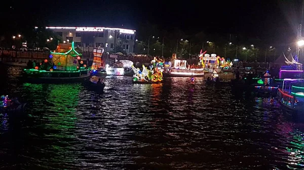 Ornamental Boat Tanglong Festival Banjarmasin Indonésie Září 2022 — Stock fotografie