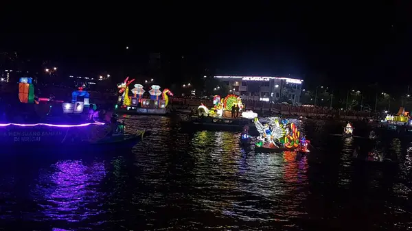 Ornamental Boat Tanglong Festival Banjarmasin Indonesië September 2022 — Stockfoto