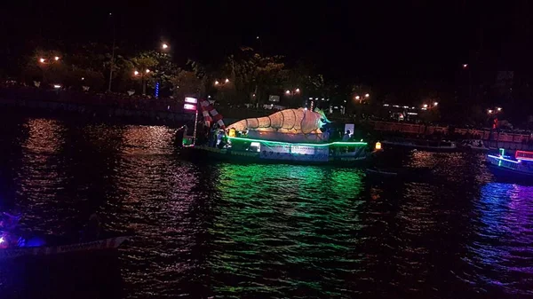 Ornamental Boat Tanglong Festival Banjarmasin Indonesia September 2022 — Stock Photo, Image