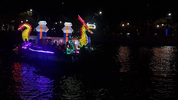 Bateau Ornemental Tanglong Festival Banjarmasin Indonésie Septembre 2022 — Photo