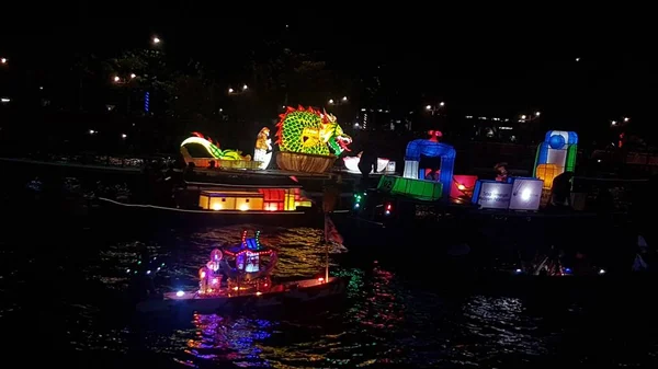 Bateau Ornemental Tanglong Festival Banjarmasin Indonésie Septembre 2022 — Photo