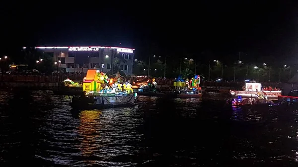 Prydnadsbåt Tanglong Festival Banjarmasin Indonesien September 2022 — Stockfoto