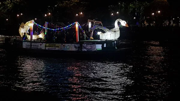 Ornamental Boat Tanglong Festival Banjarmasin Indonésie Září 2022 — Stock fotografie