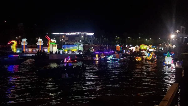 Festival Tanglong Barcos Ornamentais Banjarmasin Indonésia 2022 Setembro — Fotografia de Stock