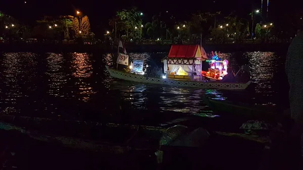 Süslü Tekne Tanglong Festivali Banjarmasin Endonezya Eylül 2022 — Stok fotoğraf