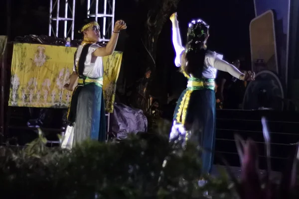Banjarmasin Kalimantan Sul Indonésia Outubro 2022 Tradicional Banjar Tribos Dança — Fotografia de Stock