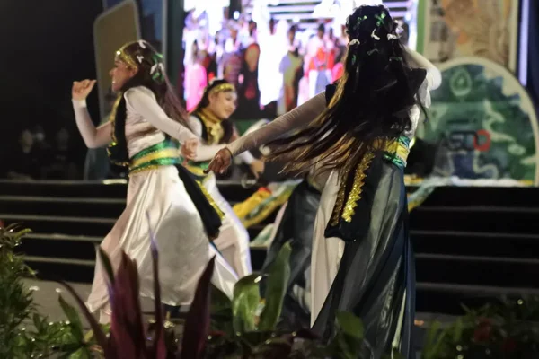 Banjarmasin Kalimantan Del Sur Indonesia Octubre 2022 Danza Tradicional Tribus — Foto de Stock