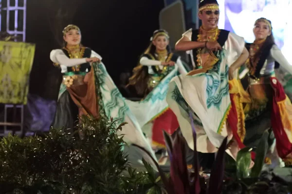 Banjarmasin Kalimantan Sul Indonésia Outubro 2022 Tradicional Banjar Tribos Dança — Fotografia de Stock