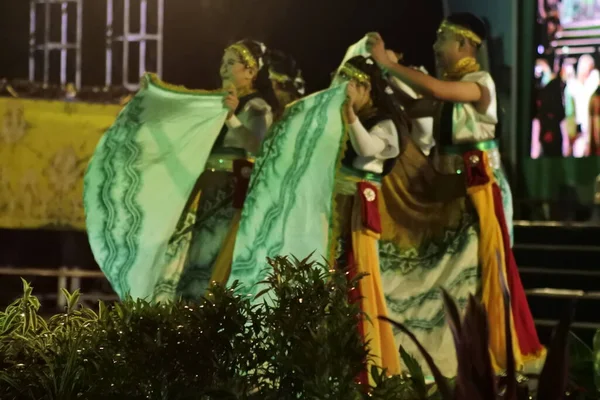 Banjarmasin Kalimantan Sud Indonésie Octobre 2022 Danse Traditionnelle Des Tribus — Photo