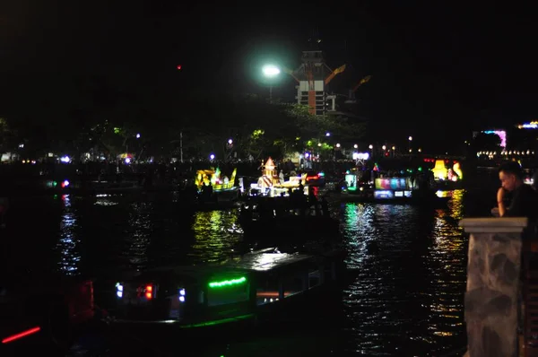 Bateau Ornemental Tanglong Festival Banjarmasin Indonésie Septembre 2022 — Photo