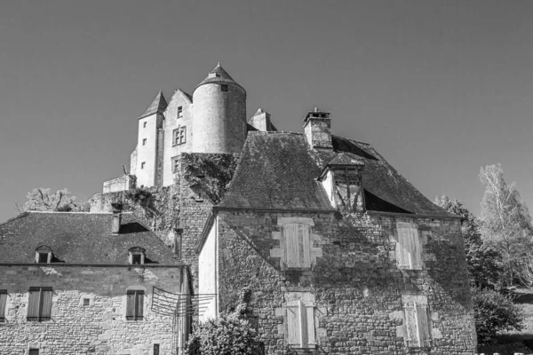 Salignac Eyvigues France April 2022 Low Angle View Castle Salignac — Stock Photo, Image