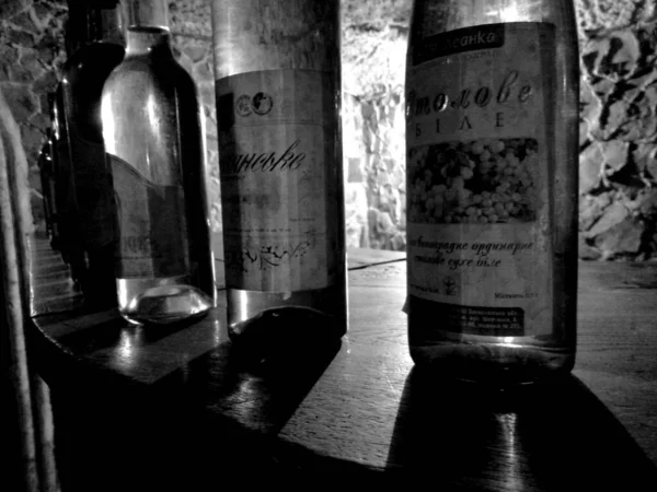 Photo Old Bottles Wine Cellar —  Fotos de Stock