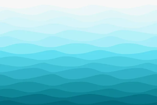 Agua de mar ondulado azul gradiente fondo náutico — Vector de stock