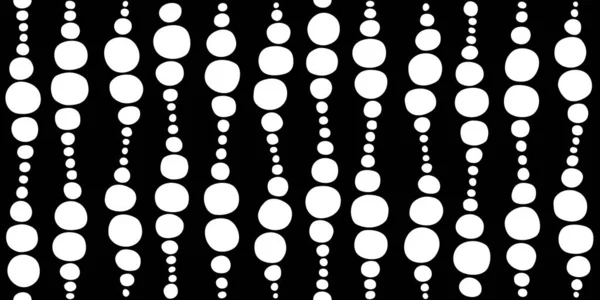 Nahtlose Geometrische Muster Wellen Und Kreise Schwarz Und Weiß Vektorillustration — Stockvektor