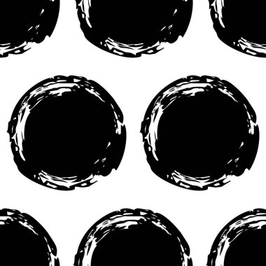 Büyük grunge tarzı daireleri olan kusursuz desen