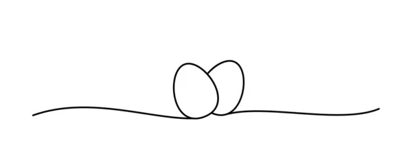 Doodle negru ouă de Paști scribble banner — Vector de stoc