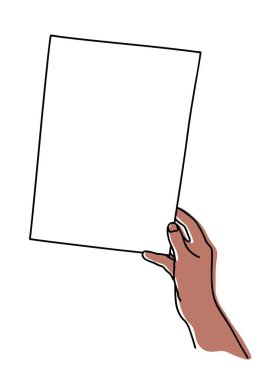 El ele tutuşma A4 kağıt el ince çizgi ile çizilmiş