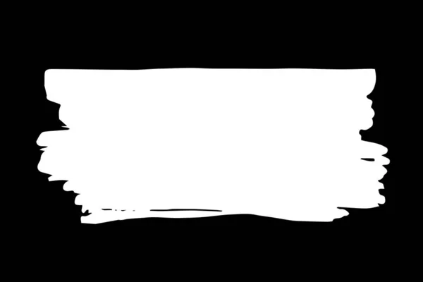 白い絵具で描かれた長方形のバナー手 — ストックベクタ